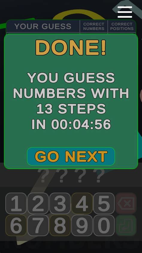 Guess 4 Numbers .